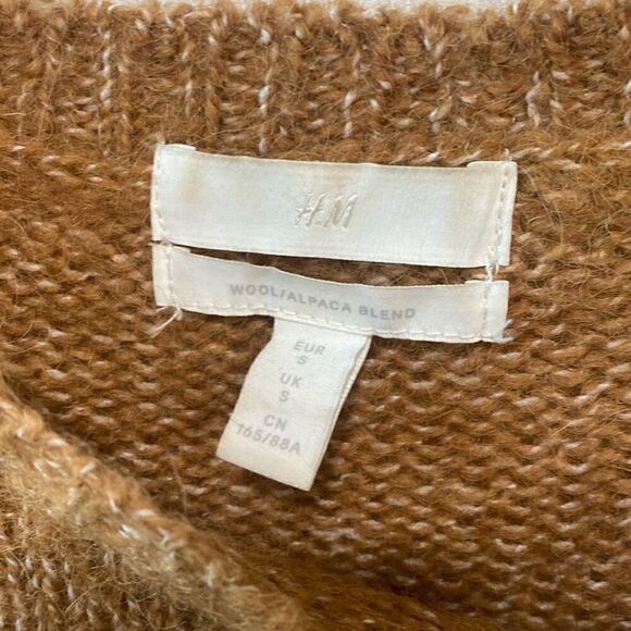 H&M Womens Pullover Wool Alpaca Blend Long Sleeve Sweater Brown Size Medium - Picture 6 of 9